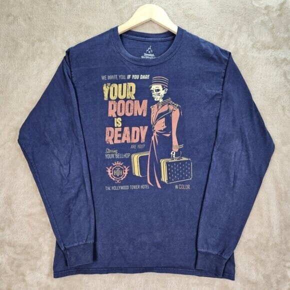 Disneyland Resort Walt Disney World by Hanes Other - Disney Hollywood Tower Hotel Shirt Your Room is Ready Skeleton Bellhop Graphics